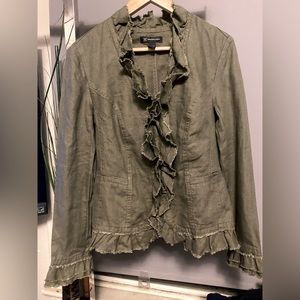 Inc Womens Ruffled Blazer SZ XS